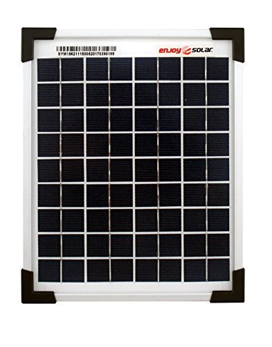 Enjoy solar Poly 5 W 12V Panel Solar Policristalino Módulo Fotovoltaico Ideal para Autocaravana, Vivienda de Jardín, Barco.