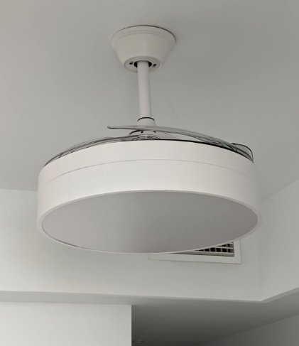 ventilador de techo con aspas retractiles leduni